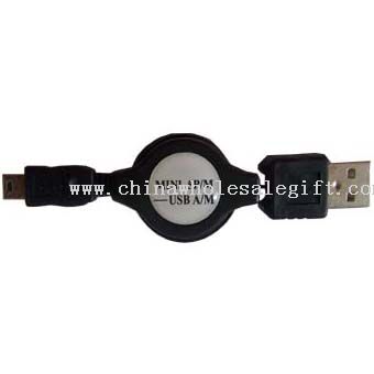 Retractable USB AM to mini USB 5PM