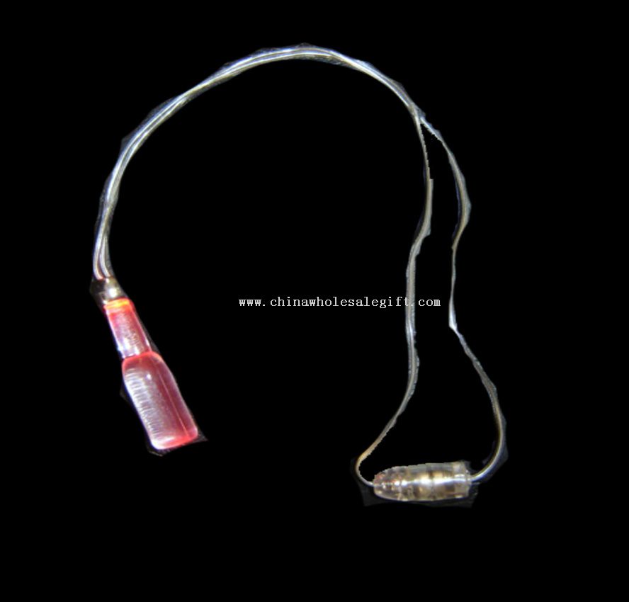 Flashing Necklace Bottle Shape Pendant