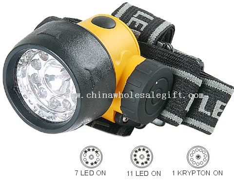 11pcs LED+1pc krypton headlamp