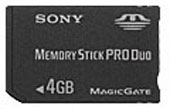 Sony Memory Stick Pro Duo 4GB