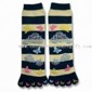 Childrens Knitted Striped Toe Socks small picture