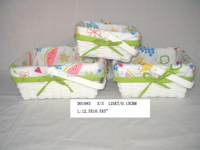 Rectangle Basket W/White