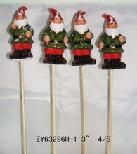 Ceramic Santa claus w/stick images