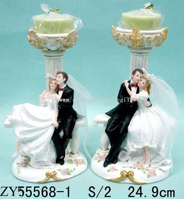 Polyresin Wedding Candle Holder