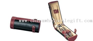 With metal winebottle