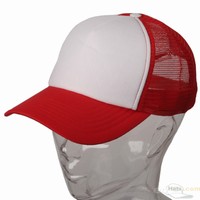 Algodón Trucker Cap / Rojo Blanco