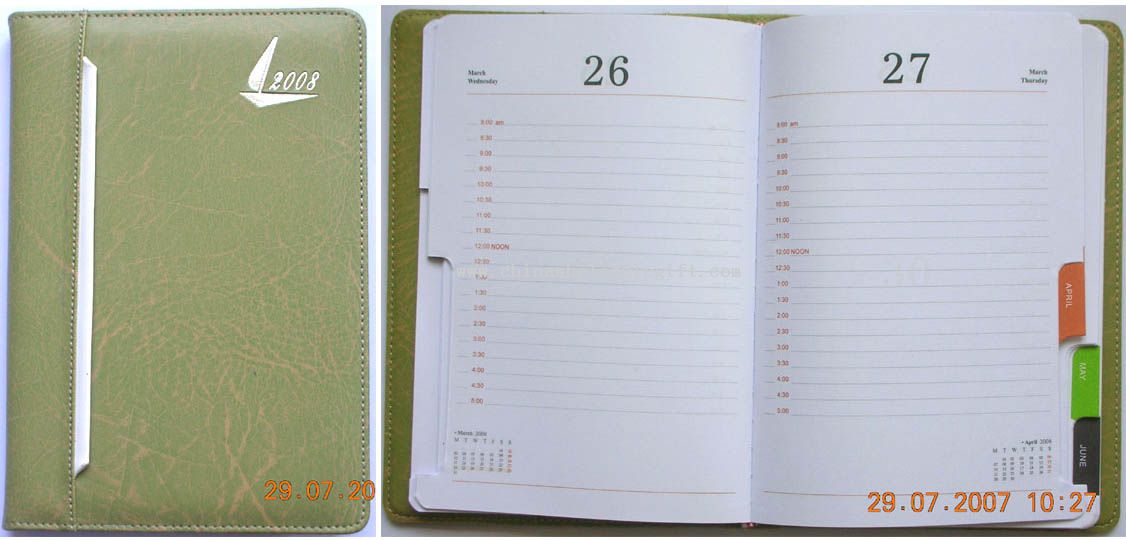 agenda diária de 2008