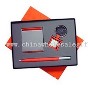 Promotion pen sets includes mirror keychain pen images