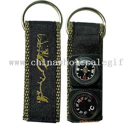 Compass keychain lanyard