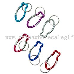 5 fish shaped keychain