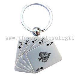 Playing card keychain