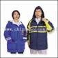 PU/polyester tricot knit combined color parka small picture