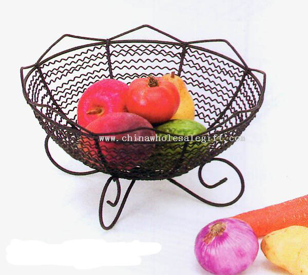 cesta de frutas de hierro