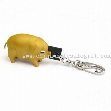 Keychain USB Flash Drive with Cute Pig Style