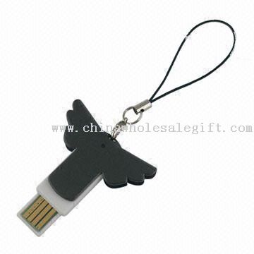 USB Flash Drive ditempeli dengan gantungan kunci
