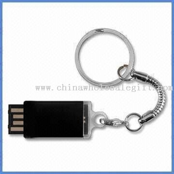 USB Flash Drive with Keychain and Storage Capacity of 2GB