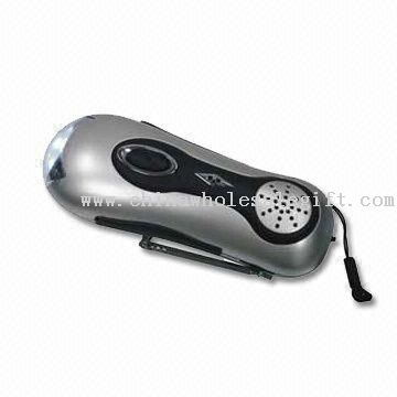 Cranking Flashlight with Rechargeable Ni-Hi Battery