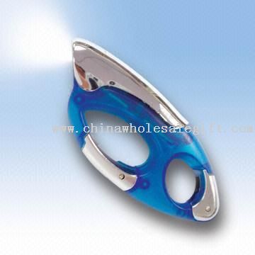 Doppio moschettone clip-on LED torcia in diversi colori