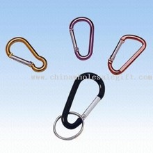 Carabiner gantungan kunci dengan tali Webbing Laser-potong lembut opsional dan Kompas images