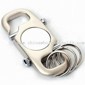 Carabiner-Shaped Metal Keychain with Multiple Rings small picture