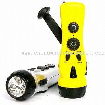 LED Flashlight Radios with Mobile Phone Charger