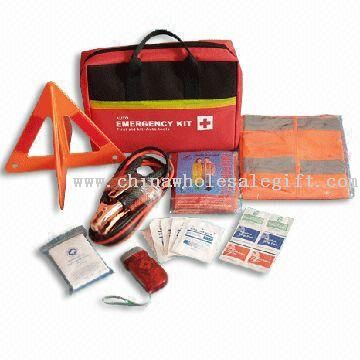 First-aid Kit for Car with 1 Pack Booster Cable and 1-piece Emergency Blanket