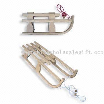 Folding Wooden Sled with White Primer Processing