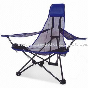 High Back Mesh Beach Chair with PVC Coating and 16mm Steel Frame