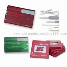Multi Swiss Survival Cards with Inch and Centimeter Measurer images