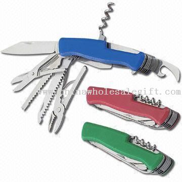 Multi-tools with 9.2cm Closed, Stainless Steel with Plastic Handle