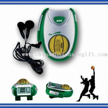 Basketball Pedometer with Step Counter and FM Radio