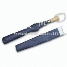 Dos Paraguas plegable con recubrimiento anti-UV y mango de madera images