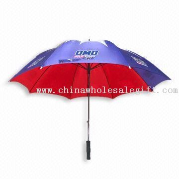 Golf paraguas con viento-resistente de fibra de vidrio Negro Marco