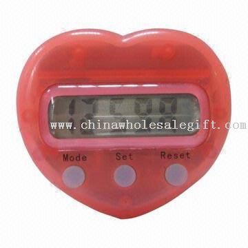 Heart-shaped Pedometer with Weight Adjustment
