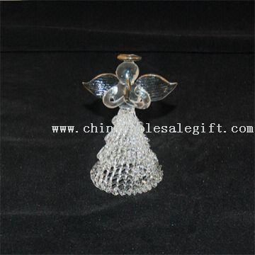 Angel diseñado Navidad ornamento de cristal