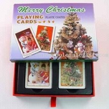 Cajón de Navidad conjunto jugando a las cartas images
