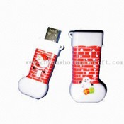 Kaus kaki Natal USB Stick 1536 kaus kaki Natal ABS USB Flash Drive dengan 10 tahun Penyimpanan Data images