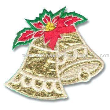 Sew-On Patch in Christmas Bells Design