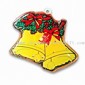 Magic LED Flashing Xmas Wind-bell Pin/Badge small picture