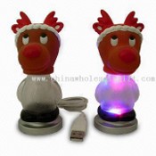 USB Flash Drive Christmas Light with Seven Colors LED and Plug-and-play Function images