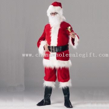 Poliester Santa Claus costum