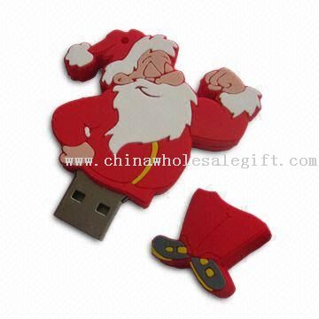 Papai Noel (Natal) PVC USB Flash Drive
