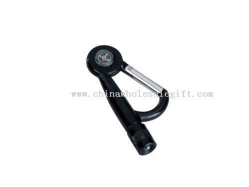 Carabiner Led Torch with compass