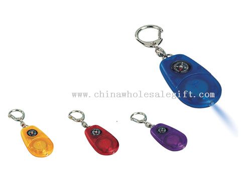 Led Torch keychain with compass