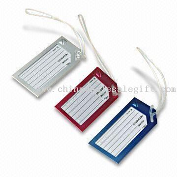 Aluminum Luggage Tag with PVC Strap