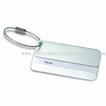 Aluminum Luggage Tag with Stainless Steel Strap