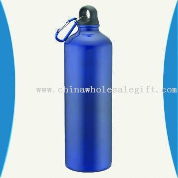 Bottiglia di sport alluminio 1.000 ml con tappo a vite e moschettone