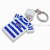 T-Shirt σχήμα Drive λάμψης PVC USB με το Keychain images