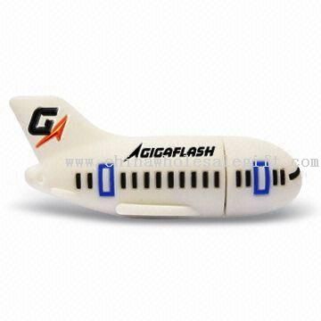 Plane-Shape USB Flash Drive Gigaflash PVC USB Flash Drive with 64MB to 8GB Capacity