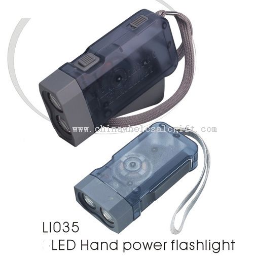 2LED Hand Macht Taschenlampe
